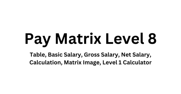 Pay Matrix Level 8
